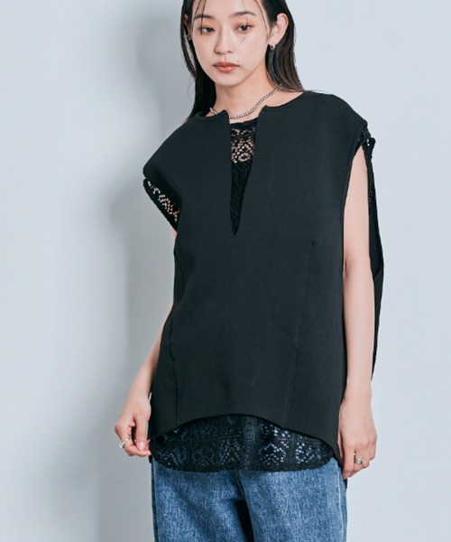 ベスト ジレ ボックス シルエット Vネック ベスト レディース
