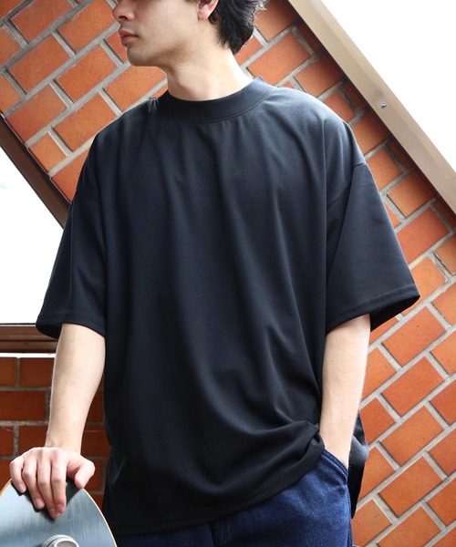 8（eight） tシャツ モックネックワイドシルエットTシャツ