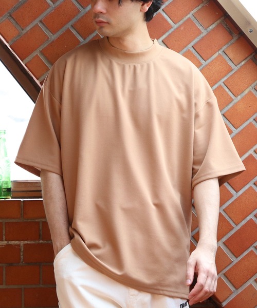 8（eight） tシャツ モックネックワイドシルエットTシャツ