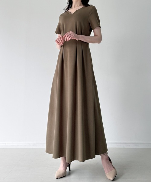 まあ様ワンピース JUNOAH ワンピース バックレースアップフレアカットワンピース