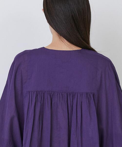 「conges payes ADIEU TRISTESSE」 半袖ブラウス 38 チャコール レディース conges payes ADIEU TRISTESSE 「conges TRISTESSE」 半袖