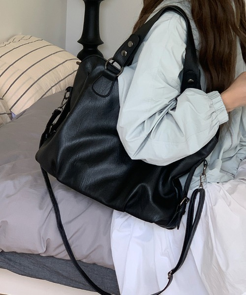 【⚠️】Y2K チャックレザー2wayバッグ FREE STYLISTS ショルダーバッグ バッグ Y2K レトロ ダブル
