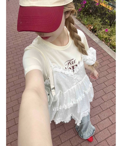 レースフリルミニワンピース♡春夏デートや女子会に最適！シンプルで可愛い WC ワンピース コットンレースフリルミニワンピース : ZOZOTOWN