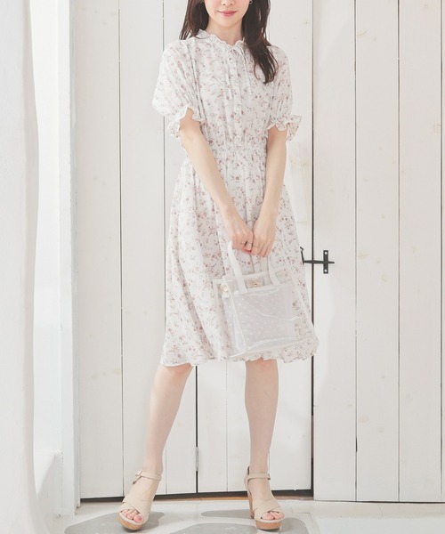 ミニ丈ワンピース✨リボン付きワンポイントで夏のお出かけに最適 Honeys ワンピース リボン付ミニワンピース : ZOZOTOWN Yahoo!店