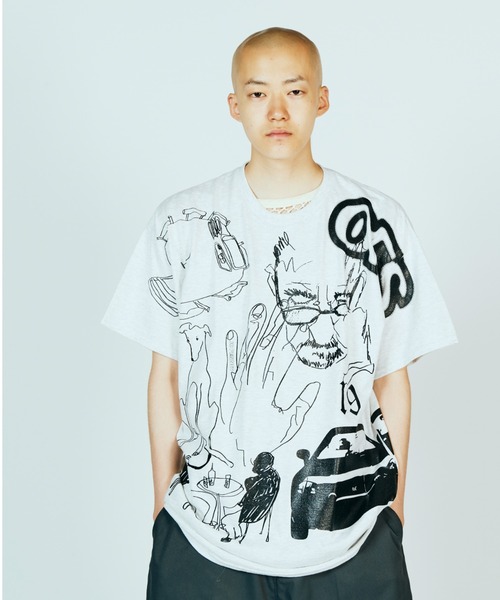 Tシャツ xxx-white-crewneck-tshirt-neon