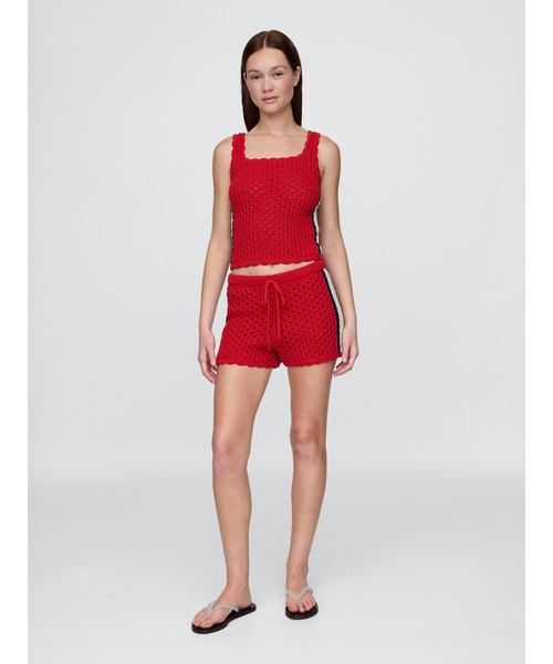 GAP ニット セーター コットン100% クロシェ クロップド タンク
