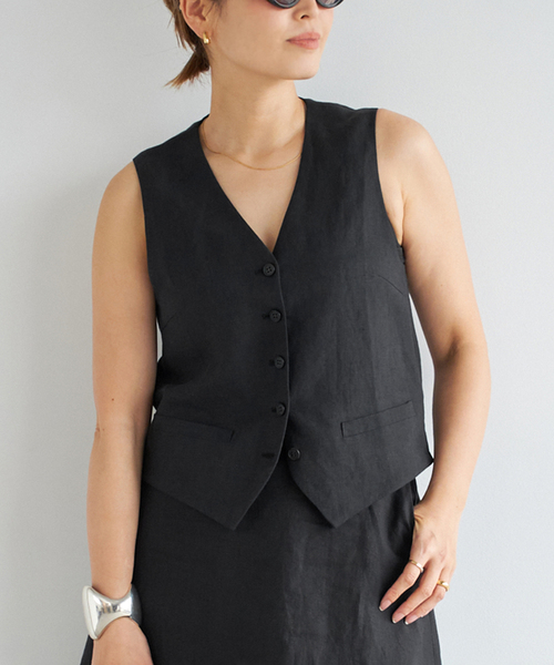 ドゥーズィエムクラス ベスト Deuxieme Classe ベスト ジレ *Linen レディース : ZOZOTOWN