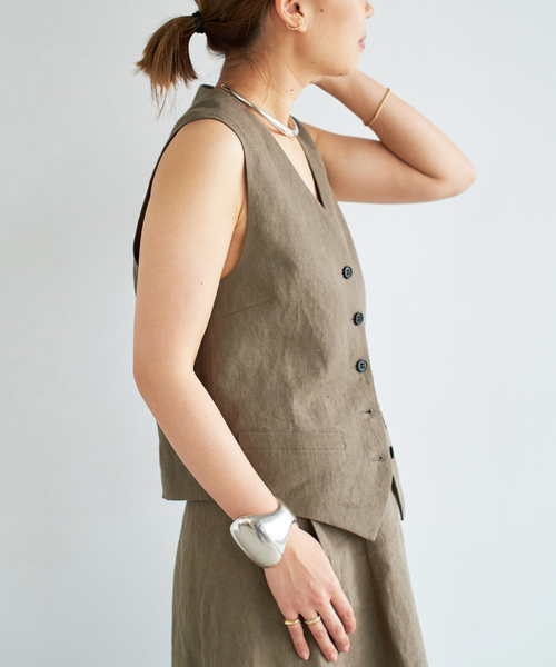 Deuxieme Classe ベスト ジレ *Linen レディース : ZOZOTOWN