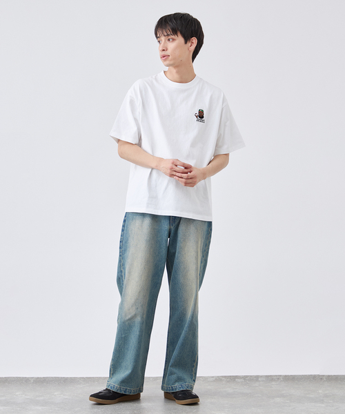 B.Cストック　ベースボールシャツ B.C STOCK tシャツ ベースボール モジャ サガラ刺繍 半袖Tシャツ