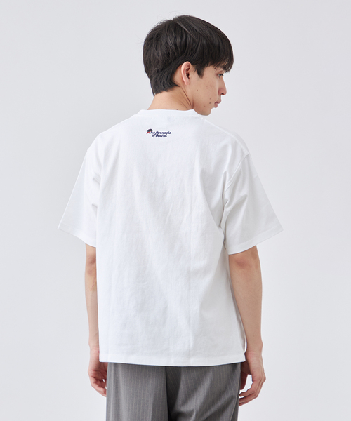 30s ベースボール半袖サーマル　ワンウォッシュ B.C STOCK tシャツ ベースボール モジャ サガラ刺繍 半袖Tシャツ