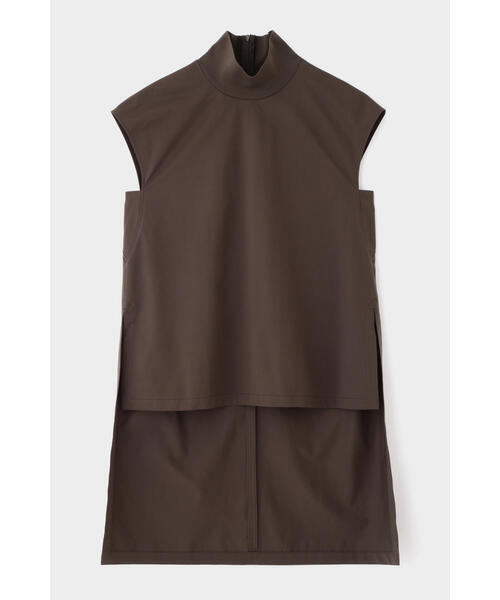 ISSEY MIYAKE◇プリーツ/ノースリーブカットソー/M/ポリエステル/WHT