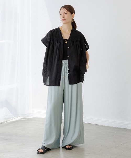 ブラウス シャツ ボイルギャザーブラウス/321639 レディース Elura｜ボイルギャザーブラウス / 321639 | Rakuten Fashion