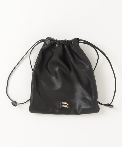 miu 「miu miu」 ポーチ - ブラック レディース : ZOZOTOWN