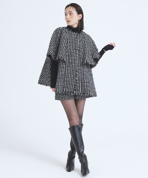 anuans（アニュアンス） ツイードジャケット FREE ホワイト レディース