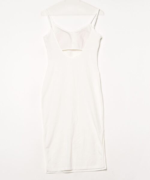 ☆ ETRE' TOKYO エトレトウキョウ　リブ　キャミソール　ワンピース インドコットンエアリーキャミワンピース(F OFF WHITE