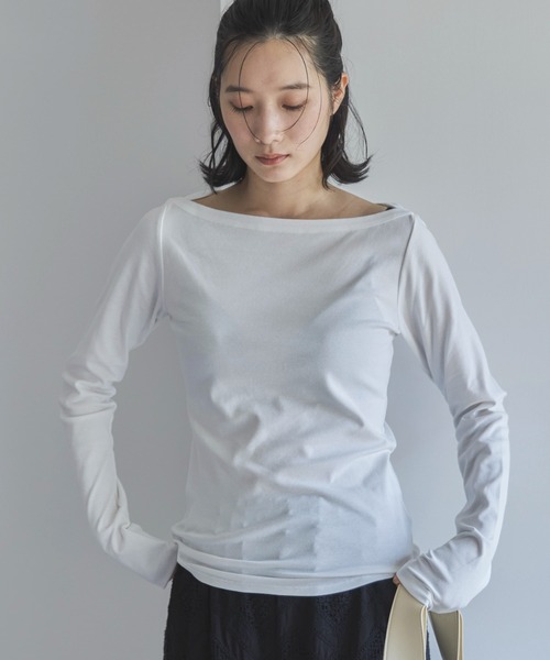 feepur（フェピュール） tシャツ フライスボートネックロンTee