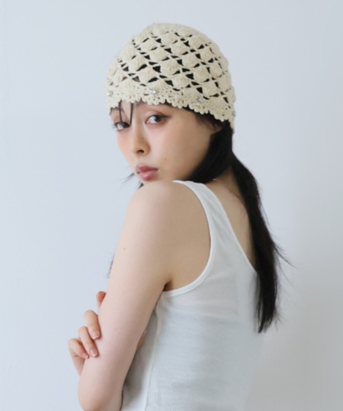 ULYSSES ニット帽 ニットキャップ 透かし編みサマーニットビーニー