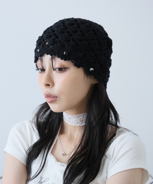 ULYSSES ニット帽 ニットキャップ 透かし編みサマーニットビーニー