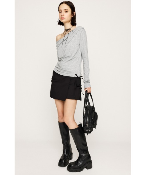 SLY（スライ） スカート GATHER RIBBON WRAP S/SK ギャザー リボン