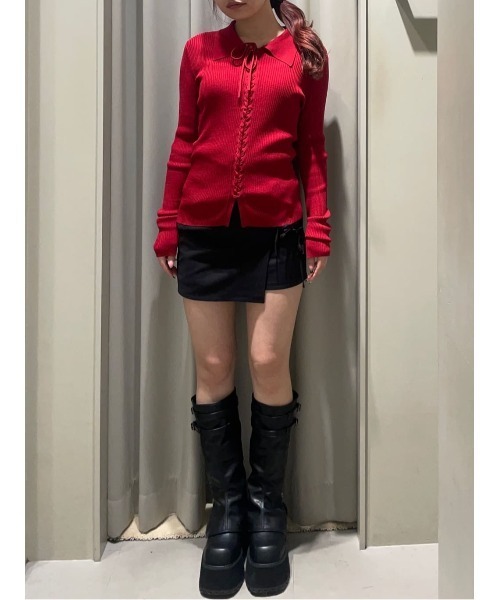 SLY（スライ） スカート GATHER RIBBON WRAP S/SK ギャザー リボン