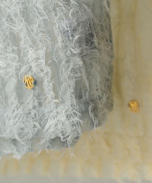 muku tシャツ TOPS/SHIRRING SHEER LACE レディース : ZOZOTOWN Yahoo