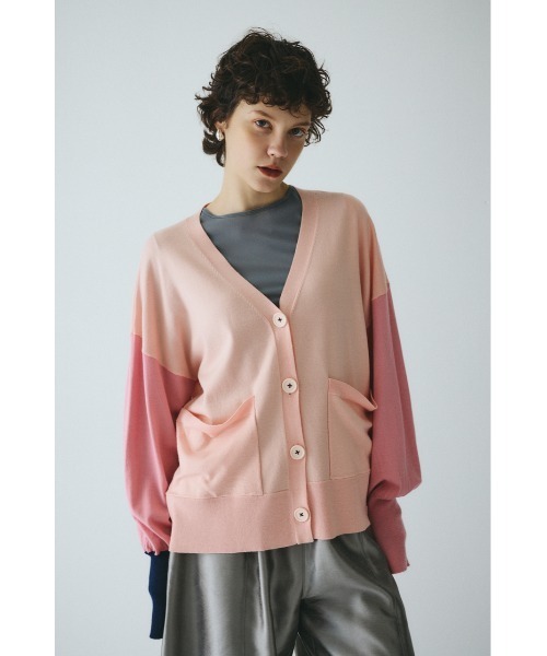 カーディガン L'Appartement Bicolor Knit Cardigan HeRIN.CYE カーディガン Bicolor knit cardigan バイカラーニット