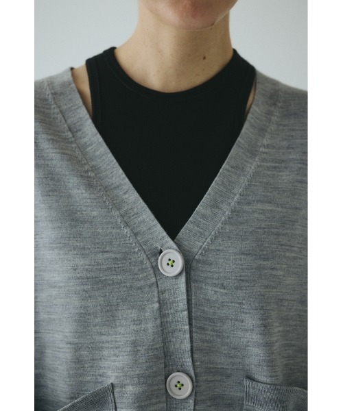 カーディガン L'Appartement Bicolor Knit Cardigan HeRIN.CYE カーディガン Bicolor knit cardigan バイカラーニット