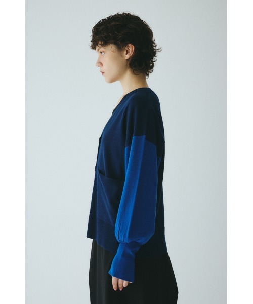 HeRIN.CYE カーディガン Bicolor knit cardigan バイカラーニット