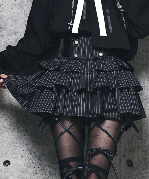 Amilige（アミリージュ） パンツ ハイウエストエンブレムボタン付き