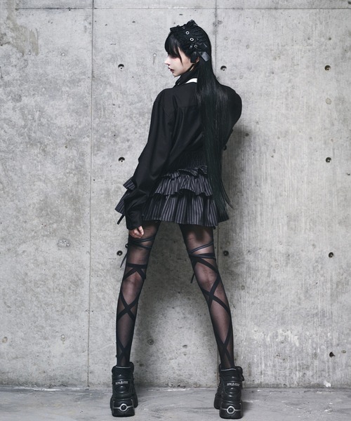 Amilige（アミリージュ） パンツ ハイウエストエンブレムボタン付き