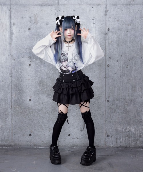 Amilige（アミリージュ） パンツ ハイウエストエンブレムボタン付き