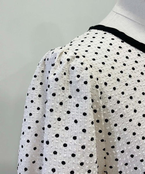 「PICCIN」 半袖ブラウス M ホワイト系その他 レディース_画像4