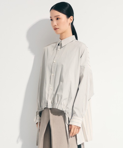 ujoh ウジョー ノーカラーオーバーサイズプルオーバーシャツ 2 ブラウス UJOH（ウジョー） ブラウス シャツ 「UJOH/ウジョー」「STUDIOUS別注