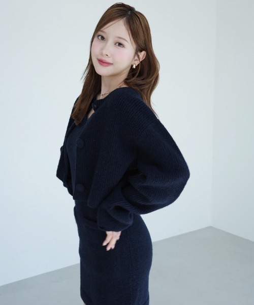 EIMY ISTOIRE（エイミーイストワール） ワンピース ロゴボタンニット