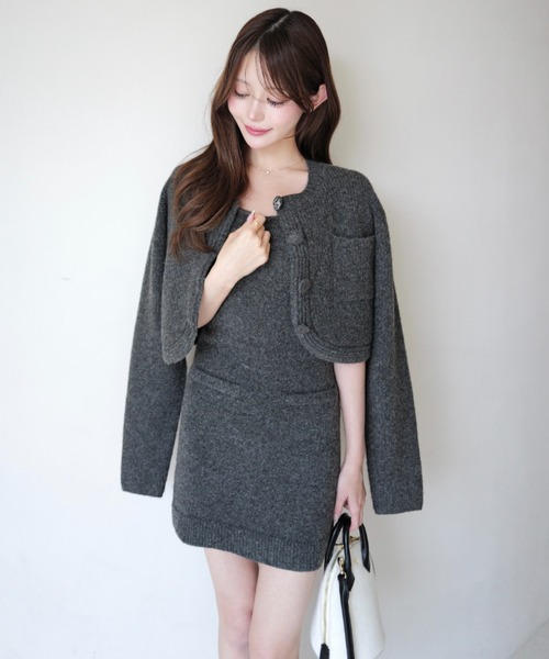 EIMY ISTOIRE（エイミーイストワール） ワンピース LOGO KNIT SET UP