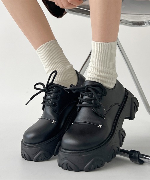 Mejoul ローファー 「2025秋冬新作」フェイクレザースニーカー厚底