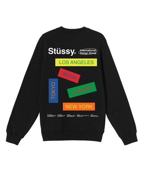 STUSSY 「STUSSY」 スウェットカットソー MEDIUM ブラック レディース
