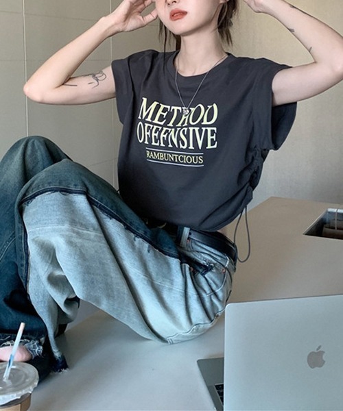 「HALEY PESCA」 半袖カットソー MEDIUM グレー レディース_画像2