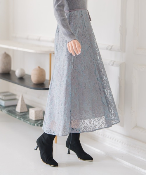 美品♡グレースクラス ラメニット チュール ドッキング ワンピース 36 MISCH MASCH（ミッシュマッシュ） ワンピース ラメレースニット