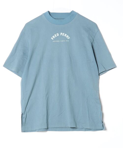 FRED PERRY（フレッドペリー） 刺繍半袖Tシャツ S ブルー メンズ