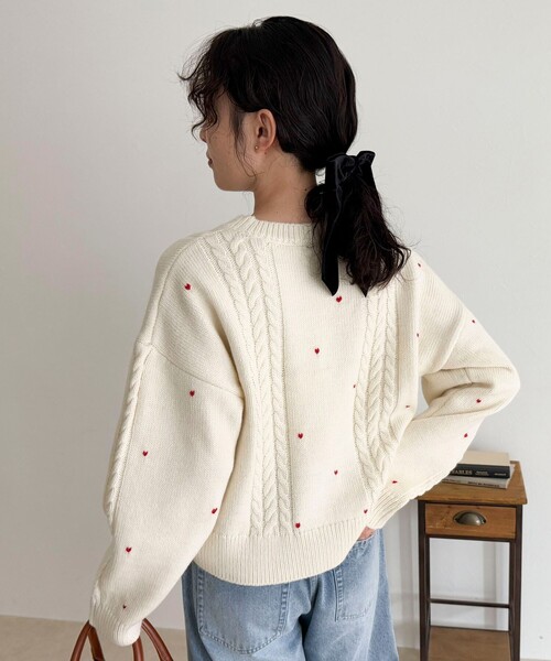 fredy emue（フレディエミュ） ニット セーター ハート刺繍柄編み