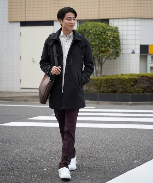 IKKA LOUNGE ステンカラーコート コート 「芸能人着用」ウールライク