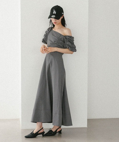 「Heather」 半袖ワンピース S オフホワイト レディース_画像5