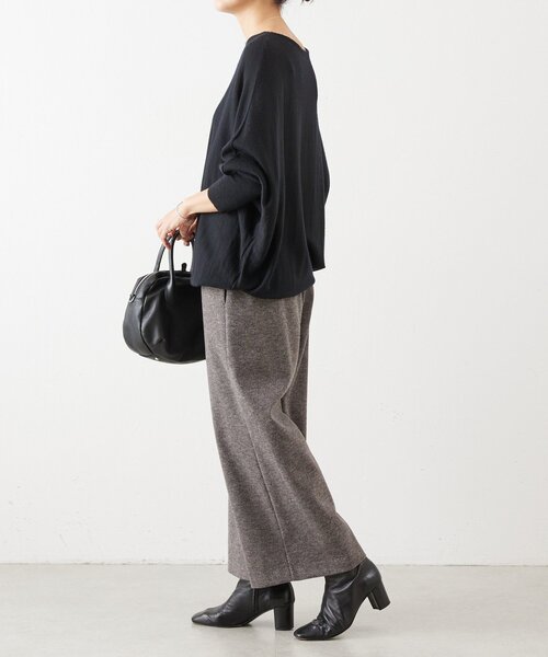 BEARDSLEY（ビアズリー） パンツ ウールライクウエストリブパンツ