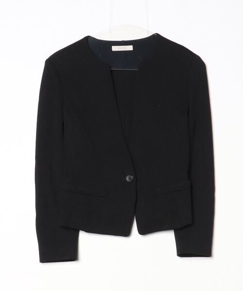 エポカ　ノーカラージャケット　40 ブラック EPOCA（エポカ） ノーカラージャケット 40 ブラック レディース