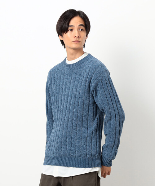 COMME CA ISM（コムサイズム） セーター ニット モール ケーブル入り