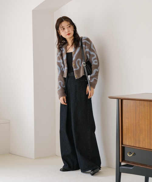 「Kastane」 ニットカーディガン FREE グレー レディース_画像4