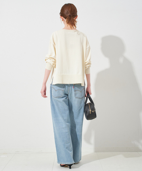 「SLOBE IENA」 長袖ニット FREE サックスブルー レディース_画像4