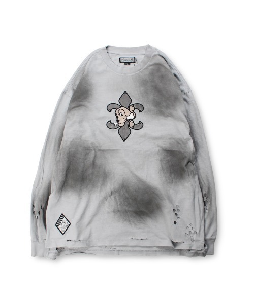 GALFY（ガルフィー） tシャツ 「GALFY」ぼろぼろロゴ百合の紋ロンTee 