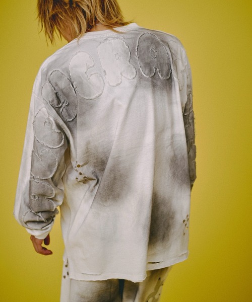 GALFY（ガルフィー） tシャツ 「GALFY」ぼろぼろロゴ百合の紋ロンTee